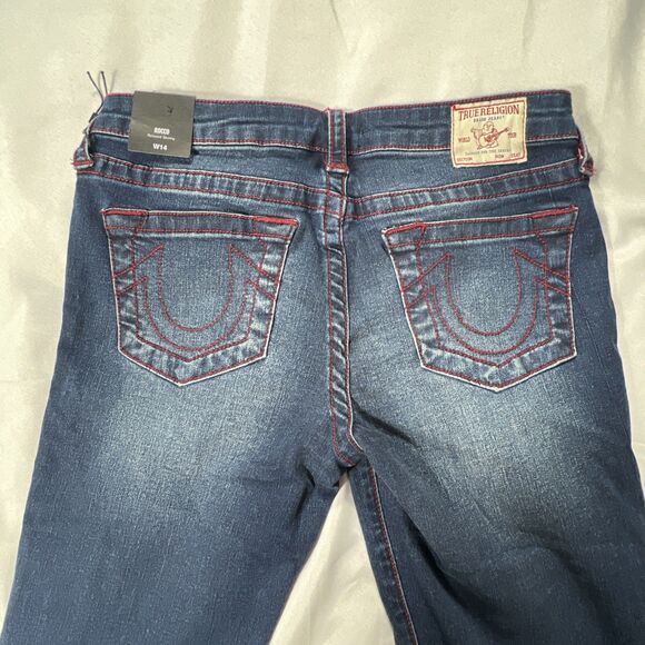 True Religion Rocco Red Stitched Boys Size 14 Relaxed Skinny Jeans NWT - Picture 12 of 13
